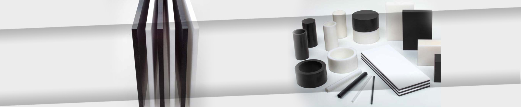 Verschiedene Rundstäbe, Platten/Tafeln aus Kunststoffen 